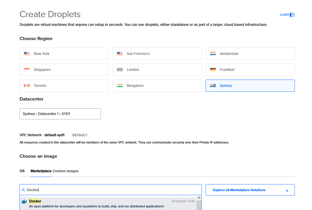 Docker Droplet